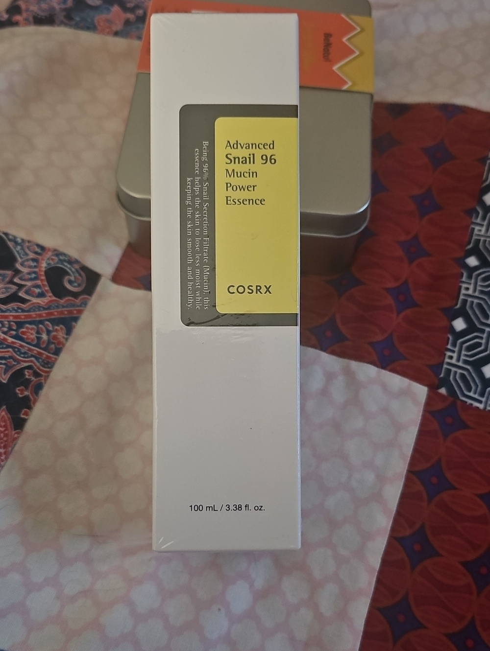 COS White Bottle with Yellow Label - Advanced Snail 96 Essence Style